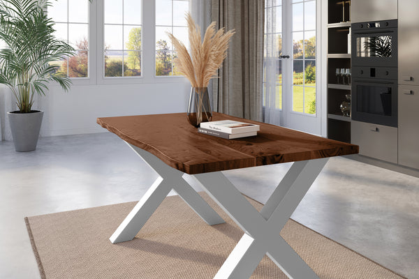 #nussbaumfarben #160x85 #x-gestellsilber