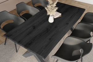 #holzgrau-optik #200x100 #x-gestellschwarz