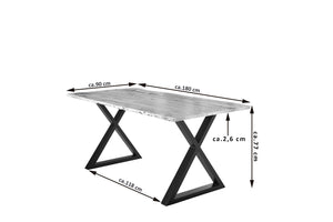 #naturfarben #180x90 #x-gestellschwarz