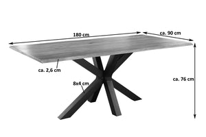 #nussbaumfarben #180x90 #spider-gestellschwarz