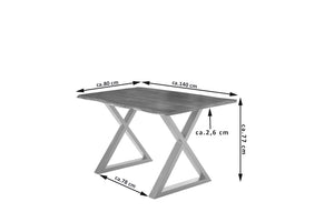 #nussbaumfarben #140x80 #x-gestellsilber