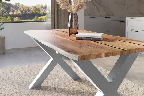 #naturfarben #180x90 #x-gestellsilber