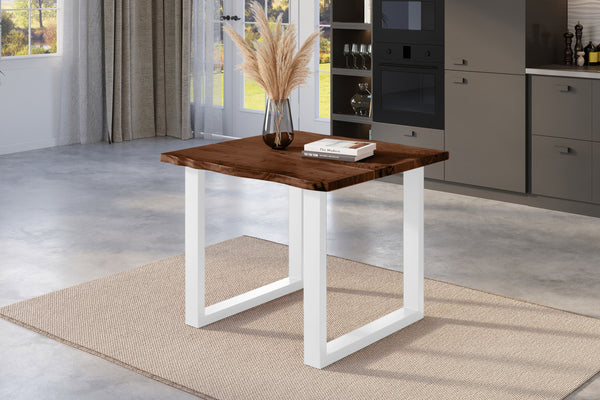 #nussbaumfarben #80x80 #u-gestellweiß