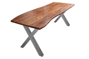 #nussbaumfarben #240x100 #x-gestellsilber