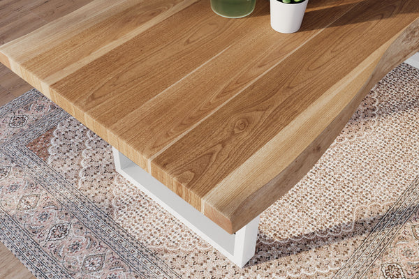 #akazienaturfarben #220x100 #u-gestellweiß