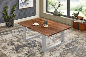 #nussbaumfarben #140x75 #u-gestellsilber