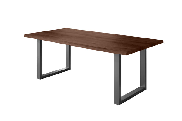 #holznussbaum-optik #220x100 #u-gestellschwarz