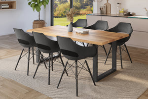 #holzwildeiche-optik #200x100 #u-gestellschwarz