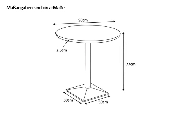 #akazienussbaumfarben #90x90 #säulen-gestelleckigsilber