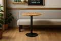 #akazienaturfarben #60x60 #säulen-gestellrundschwarz
