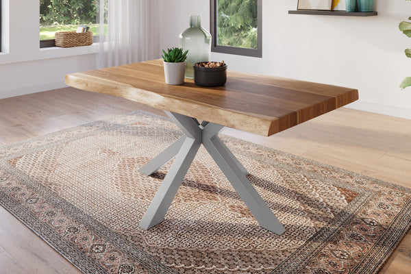 #akazienaturfarben #120x80 #spider-gestellsilber