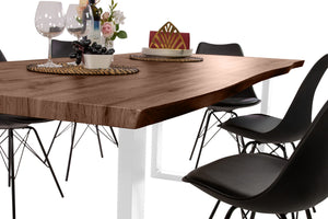 #nussbaumfarben #220x100 #u-gestellweiß
