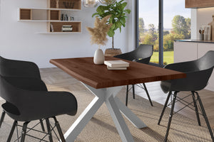 #holznussbaum-optik #120x80 #spider-gestellsilber