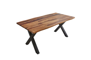 #sheeshamnaturfarbenlackiert #200x100 #x-gestellschwarz