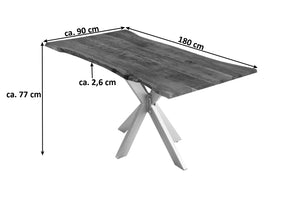 #nussbaumfarben #180x90 #spider-gestellsilber