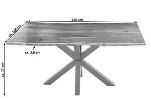 #naturfarben #220x100 #spider-gestellsilber