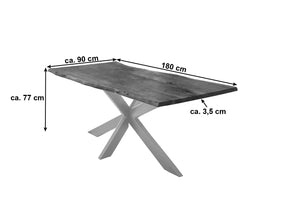 #nussbaumfarben #180x90 #spider-gestellsilber
