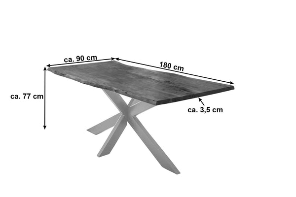 #nussbaumfarben #180x90 #spider-gestellsilber