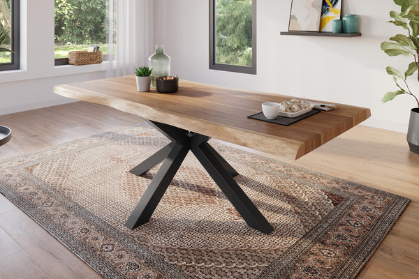 #akazienaturfarben #240x100 #spider-gestellschwarz