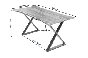 #naturfarben #220x100 #x-gestelledelstahl
