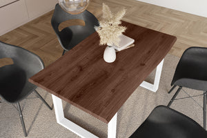 #holznussbaum-optik #160x85 #u-gestellweiß