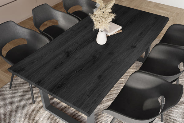#holzgrau-optik #220x100 #u-gestellschwarz