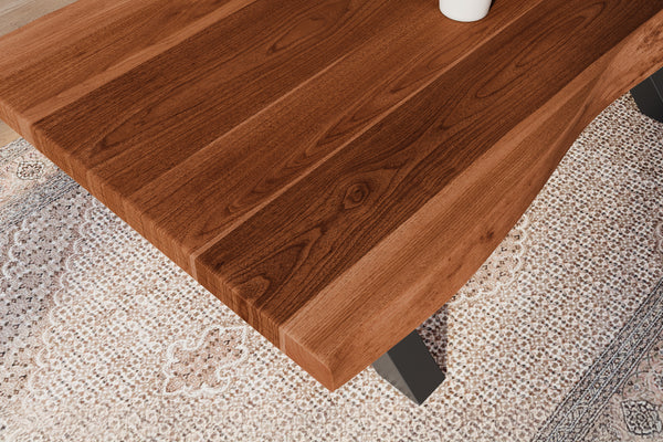 #akazienussbaumfarben #220x100 #x-gestellschwarz