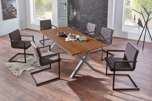 #nussbaumfarben #280x100 #x-gestellsilber