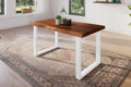 #akazienussbaumfarben #140x80 #u-gestellweiß