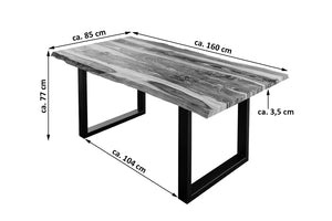 #sheeshamnaturfarbenlackiert #160x85 #u-gestellschwarz