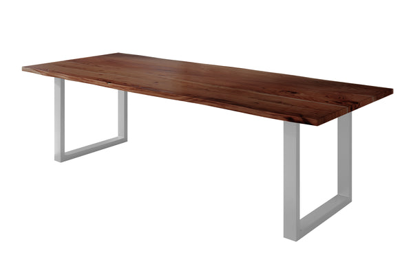 #nussbaumfarben #240x100 #u-gestellsilber