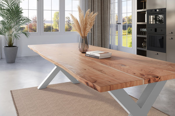 #naturfarben #260x100 #x-gestellsilber
