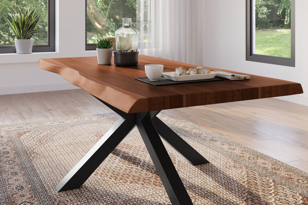 #akazienussbaumfarben #180x90 #spider-gestellschwarz