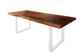 #akazienussbaumfarben #220x100 #u-gestellweiß
