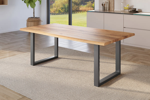 #holzwildeiche-optik #220x100 #u-gestellschwarz