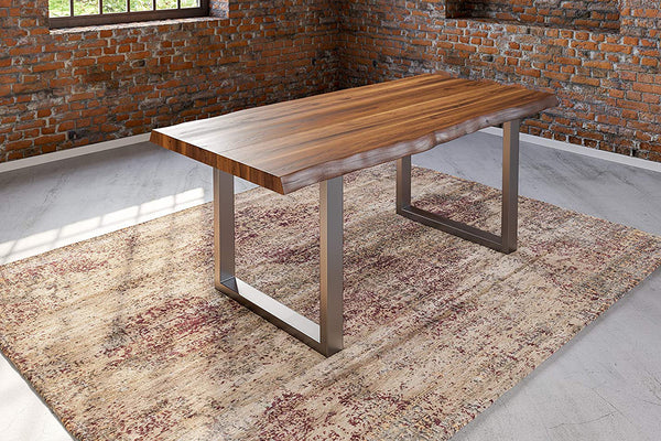 #nussbaumfarben #240x100 #u-gestellsilber