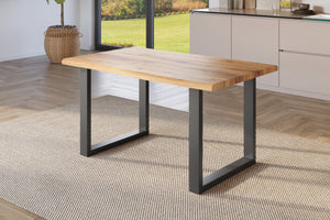 #holzwildeiche-optik #160x85 #u-gestellschwarz