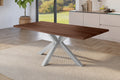 #nussbaumfarben #220x100 #u-gestellsilber