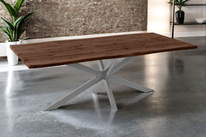 #nussbaumfarben #220x100 #spider-gestellsilber