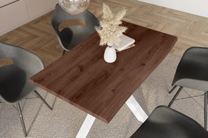 #holznussbaum-optik #140x80 #spider-gestellweiß