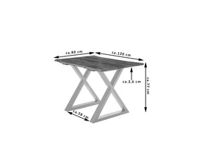 #nussbaumfarben #120x80 #x-gestellsilber