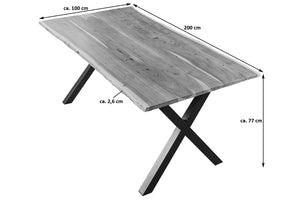 #naturfarben #200x100 #x-gestellschwarz