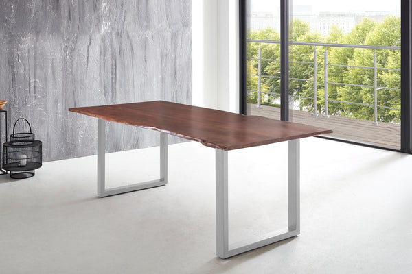 #nussbaumfarben #240x100 #u-gestellsilber