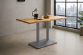 #akazienaturfarben #120x60 #säulen-gestellsilber