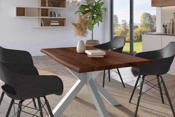 #holznussbaum-optik #160x85 #spider-gestellsilber
