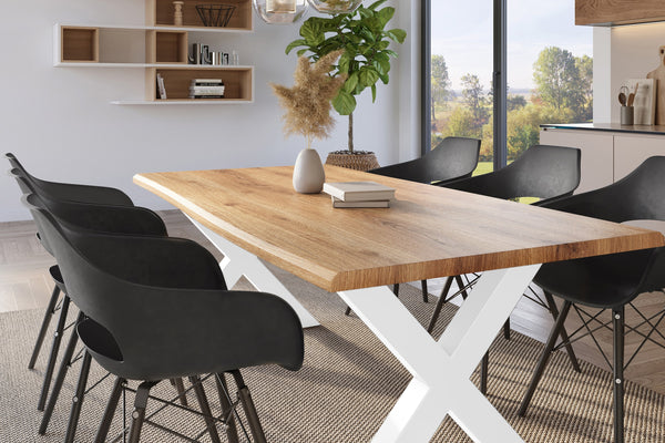 #holzwildeiche-optik #240x100 #u-gestellschwarz