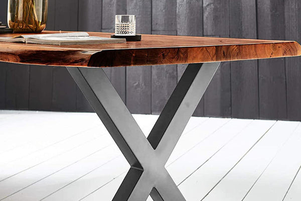 #nussbaumfarben #260x100 #x-gestellsilber