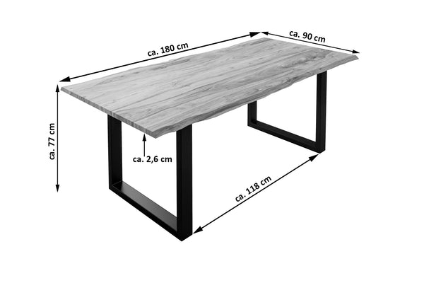 #naturfarben #180x90 #u-gestellschwarz