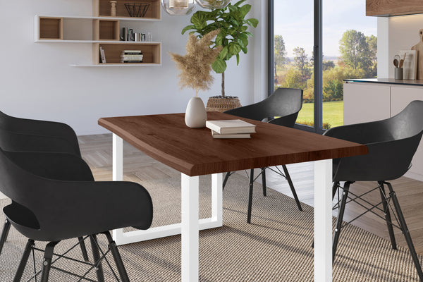 #holznussbaum-optik #160x85 #u-gestellweiß