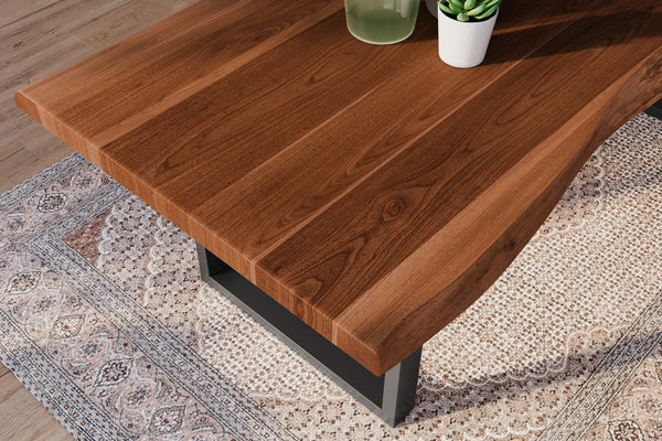 #akazienussbaumfarben #260x100 #u-gestellschwarz